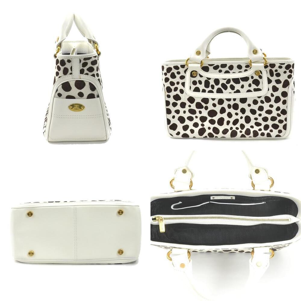 Celine brown white pony Bag Boogie leather
